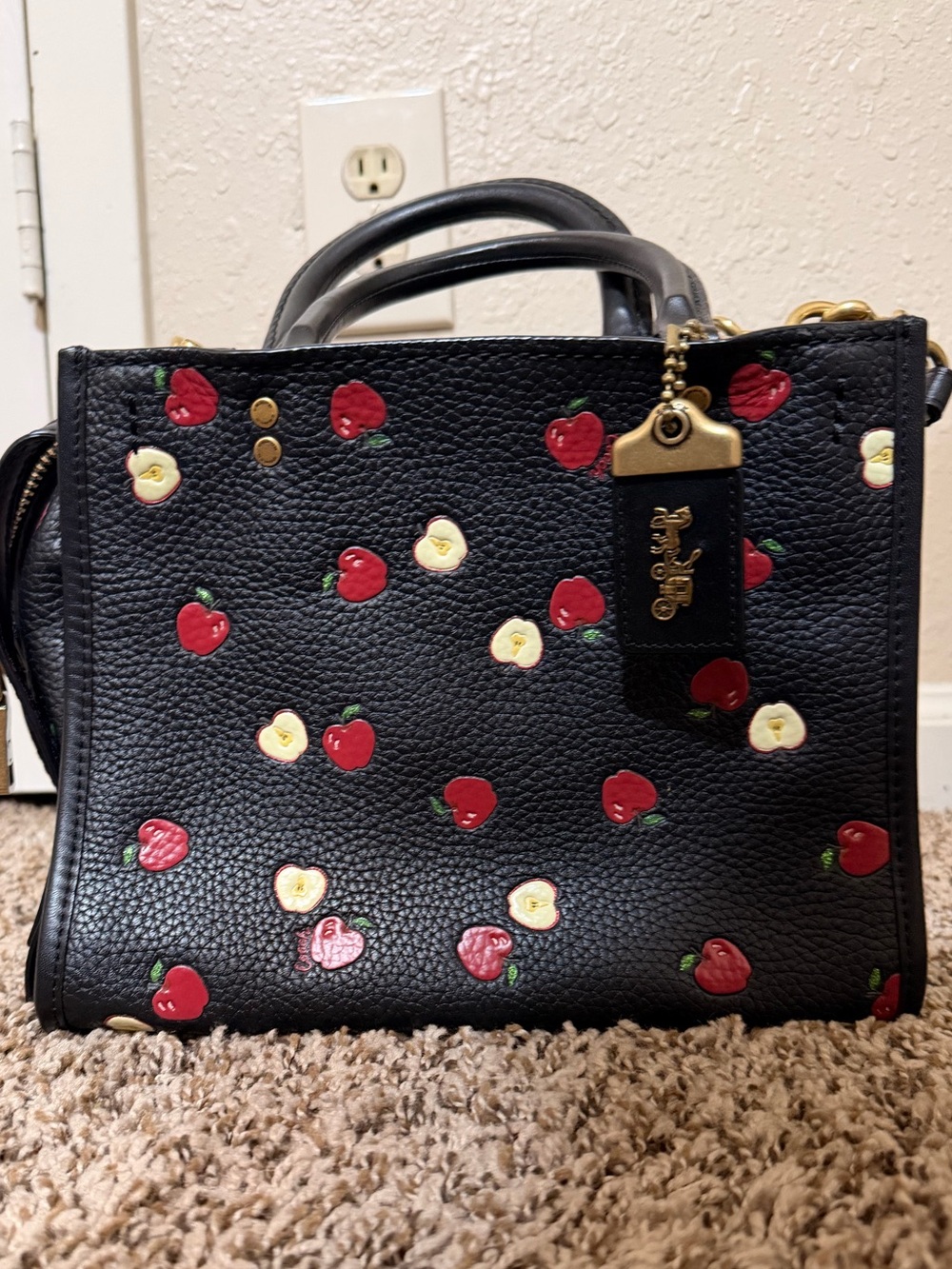 Coach Rogue 25 Scattered Apple Print